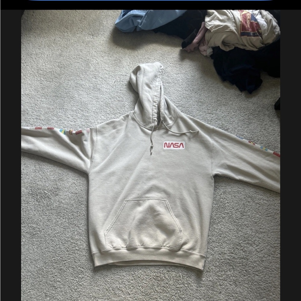 NASA Beige Hoodie for Men